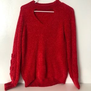 Cutout Neck Sweater